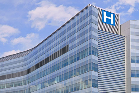 Hospital building or other healthcare institution