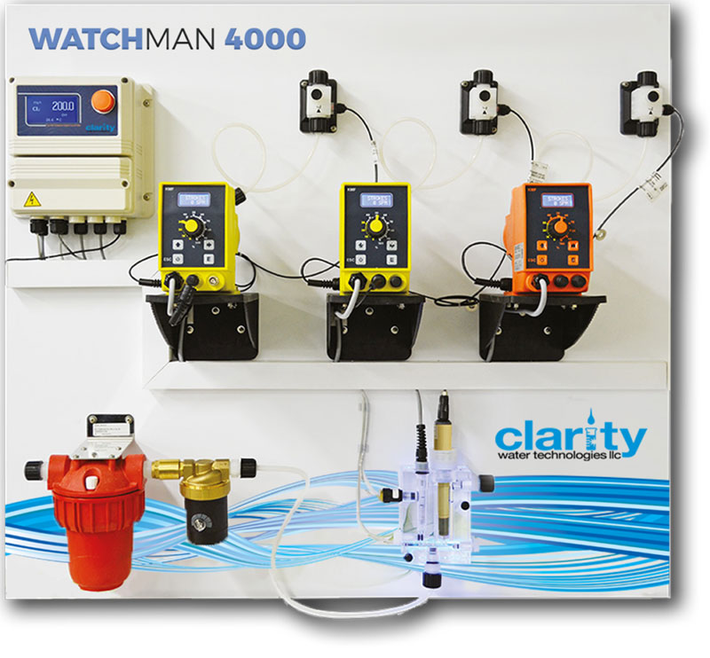 A picture of Clarity’s WATCHMAN controller system, which minimizes the manual tasks associated with running and operating your system’s program.