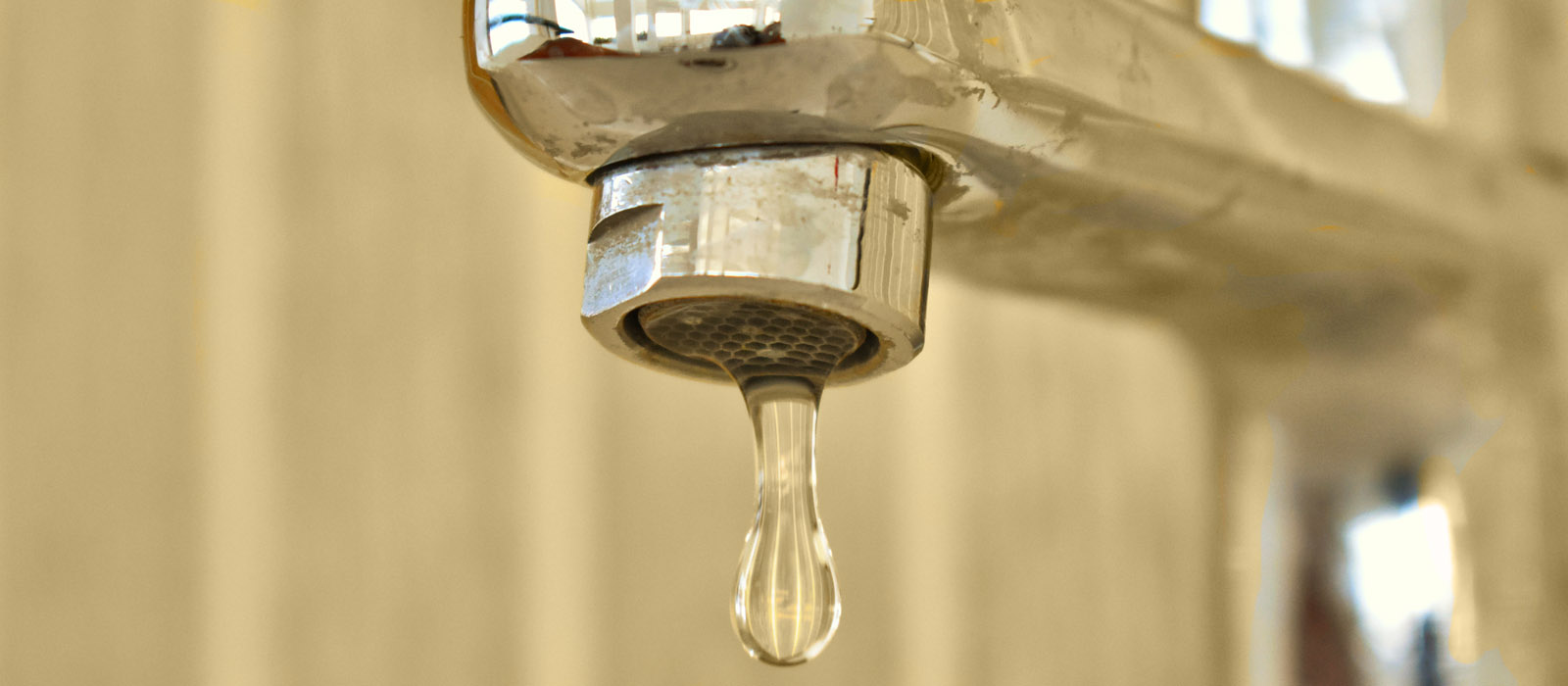 a dripping bathroom faucet