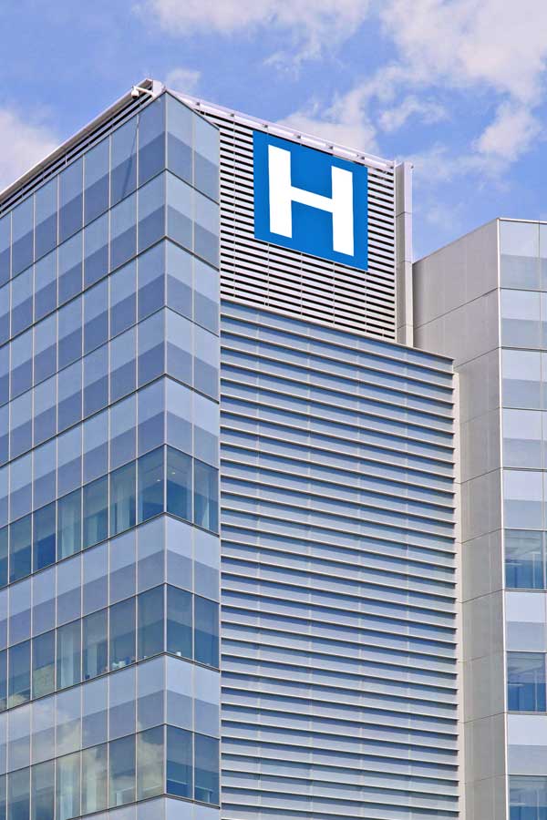 outside view of a hospital building